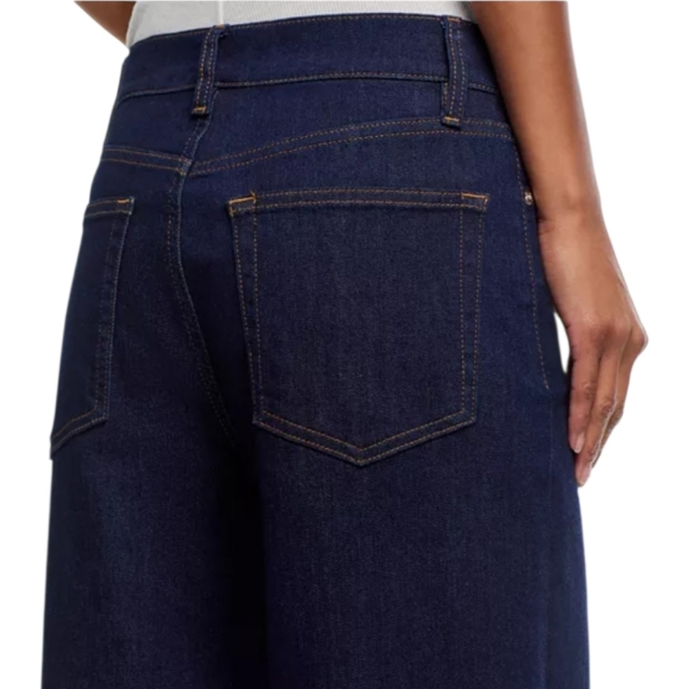 NWT Frame Le Slim Palazzo Wide Leg Jeans 28 Dark Rinse - Picture 4 of 7